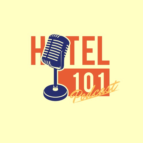 Create a logo for a podcast called - Hotels 101 - incorporate a hotel in the logo Design by LogoFinityID