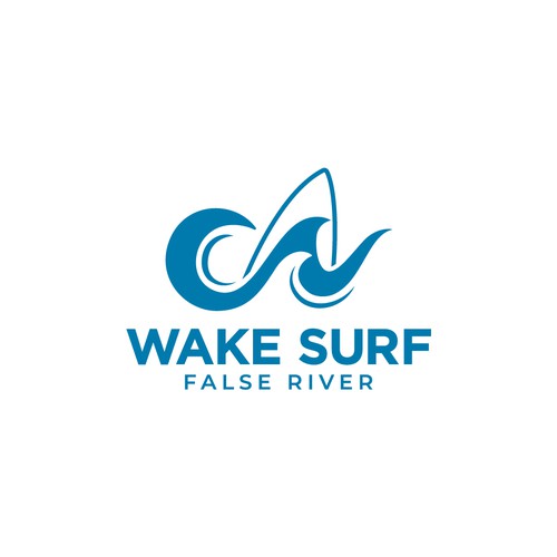 Edgy/sophisticated wake surf logo for a female/male group of wake surfers that embody a luxury life. Nothing predictable Design by Monk Brand Design