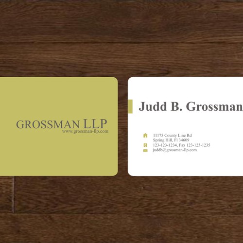 Help Grossman LLP with a new stationery デザイン by Yoezer32
