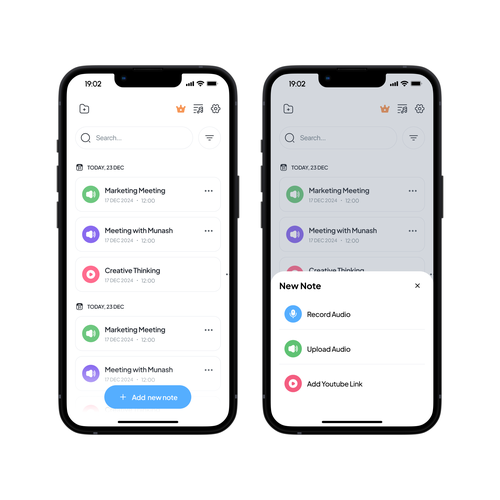 Designs | iOS App UI/UX Design for AI-Powered Voice Note-Taking App ...