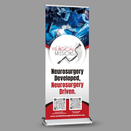 Surgical Non-Profit needs two 33x84in retractable banners for exhibitions Design by Dzhafir