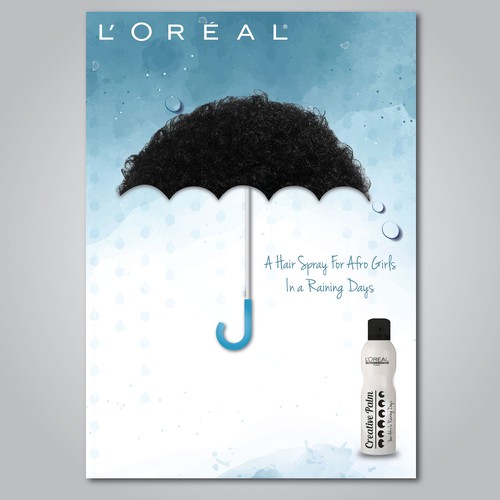 hair spray Ad poster for L'oreal | Poster contest