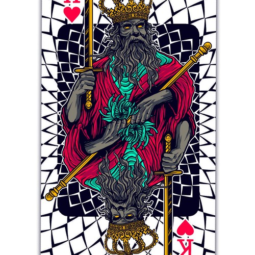 We want your artistic take on the King of Hearts playing card Design por Dope Hope