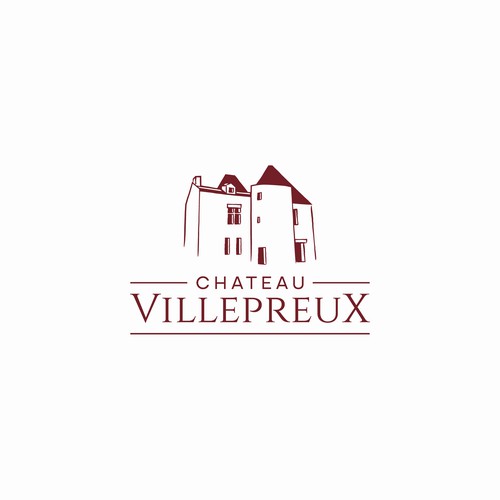 Modern new logo for French chateau and vineyard-ontwerp door desi9nart