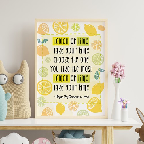 Illustrated Children's Poem Poster Design by Zyatu