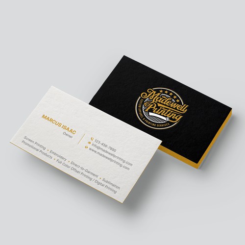 Business Card for a Custom Clothing/Product Business Design by Taaiebah