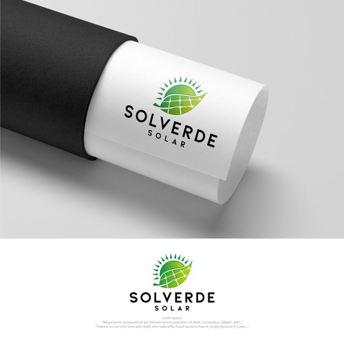 Clean logo for solar company Design by Sam_Designx