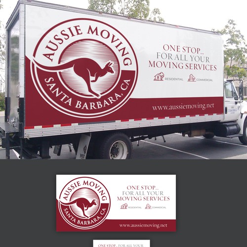 Design Classic Moving Truck artwork for a Santa Barbara Moving Co. Design by Sketch Media™