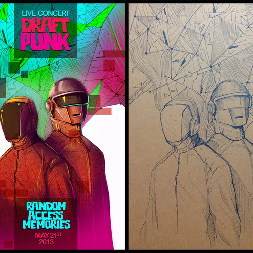 99designs community contest: create a Daft Punk concert poster Design by Imyfus
