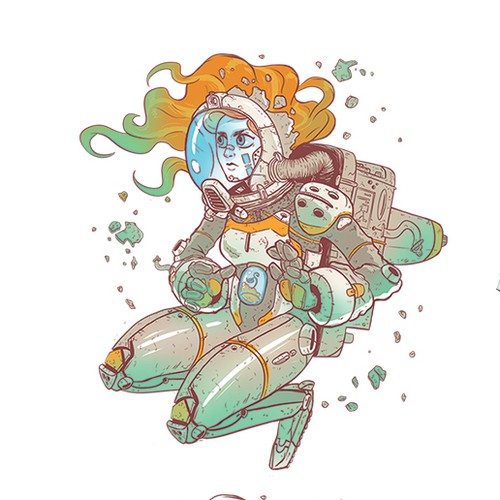 Illustrate a Sci-Fi girl, take over the universe! Design by Desert Monkeys