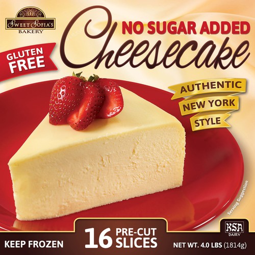 Diseño de Gourmet Cheesecake Package Design (No Sugar Added)
 de twister