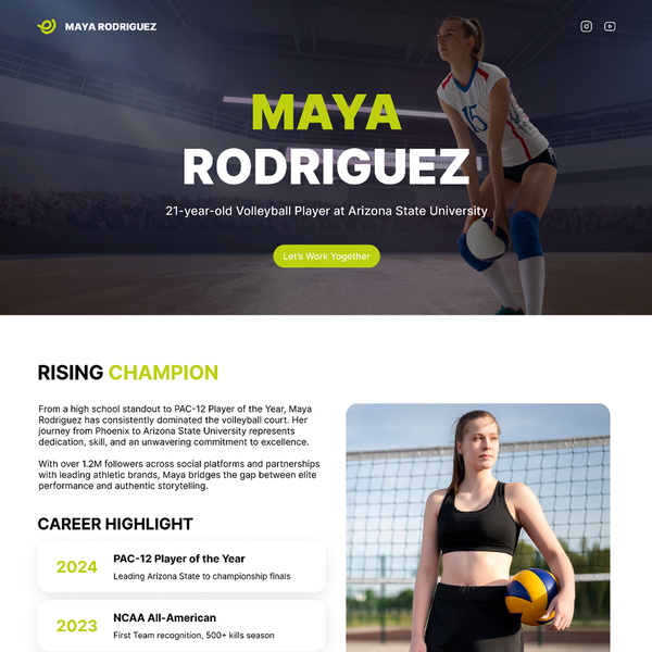 player profile website