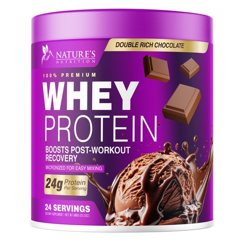 Diseño de Tasty Whey Protein Chocolate Design Needed for Nature's Nutrition de UnderTheSea™