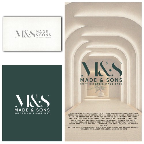 Design di Luxury Meets Ease: Logo & Card Design for Made & Sons di S H A Y