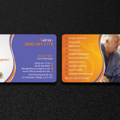 elder care business cards