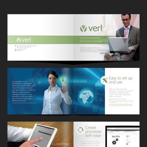 Process and Workflow Management Software Brochure Design by Vectogravic