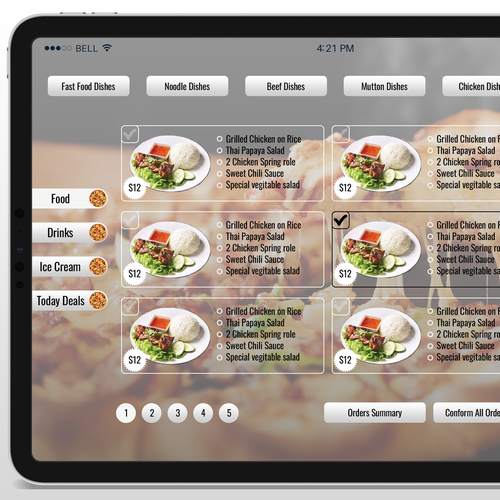 DIGITAL MENU FOR RESTAURANTS (IPAD FORMAT FOR RESTAURANT PATRONS) Design von Uzair-Graphics