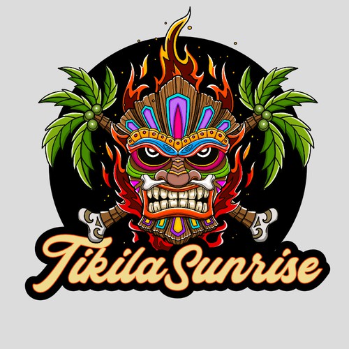 Tiki inspired race car logo Design by moonchinks28