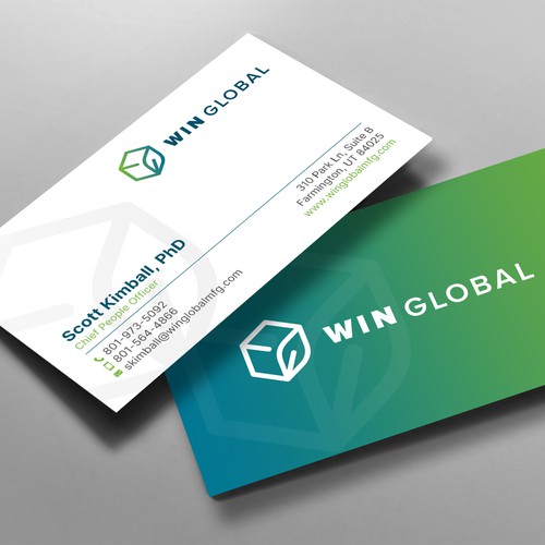 WIN Global Business Card Design Design réalisé par chandrayaan.creative