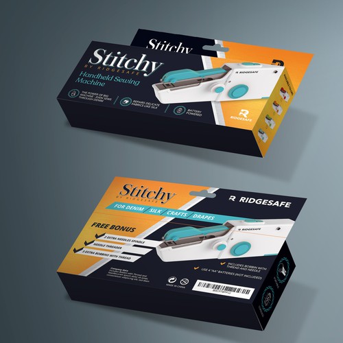 Create Packaging for Moden Handheld Sewing Machine Design by Vitalio7in