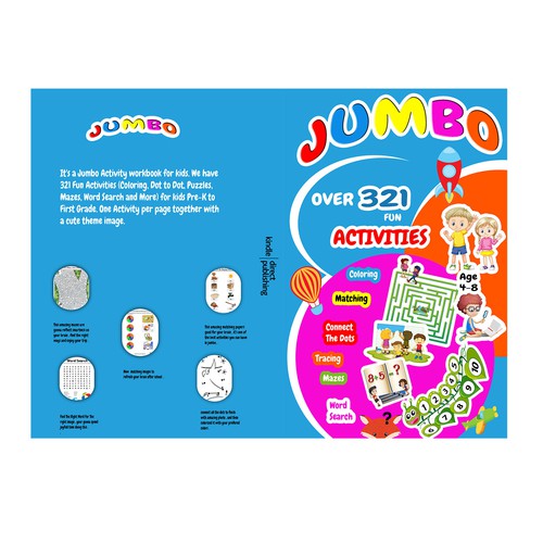 Fun Design for Jumbo Activity Book Design by Leon__art