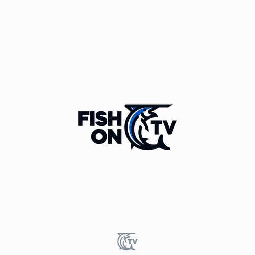 fun and exciting fishing TV channel logo that represents cool fishing contests Design by pxlsm™