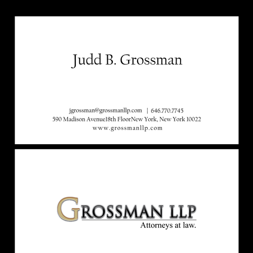 Help Grossman LLP with a new stationery Design by f.inspiration