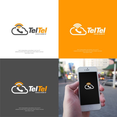 Modern colorful cloud based telephone company logo Design by TIDAK