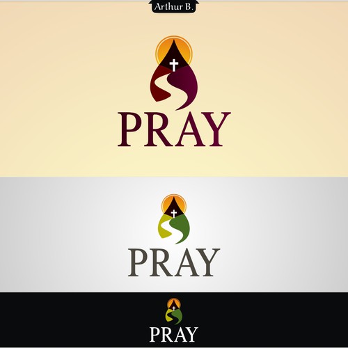 Create a classy prayer logo for a mobile app in the Catholic community ...