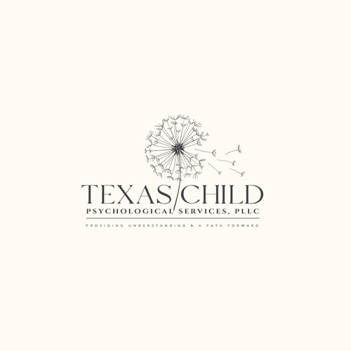 Hand-drawn dandelion logo for child psychologist Design by mikellyle