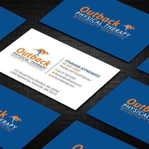 Business card for 2 clinic physical therapy office Design by Taaiebah