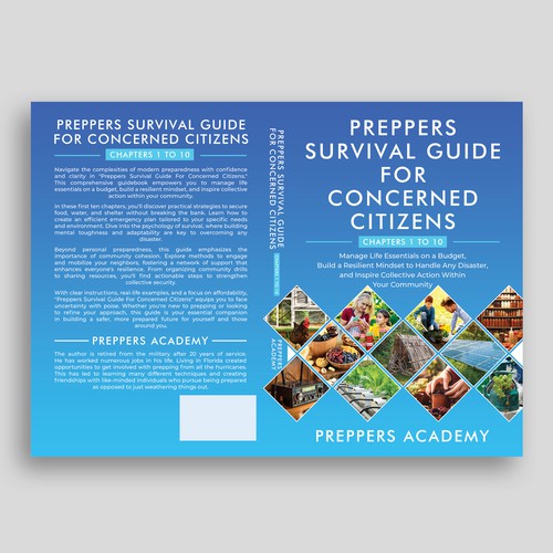 Unique book cover design for a preppers survival guide book that also conveys subject matter Design by R°Z°L