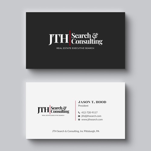 Business Card Design for Executive Search Firm Design by IK_Designs