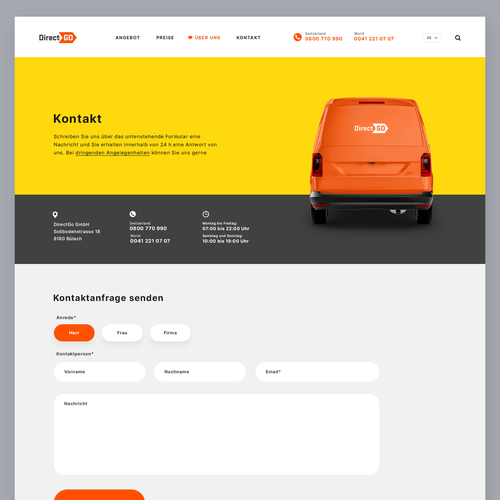 Proposta di design per un contest della categoria Design di sito web realizzata da Design Helper