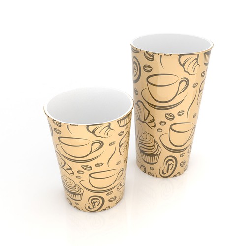 Artwork Design for Paper Cups Diseño de Modelab X