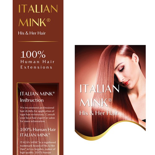 New hair extension package for his her hair Product packaging