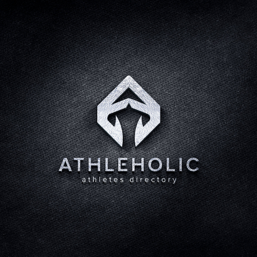 Logo for "Athleholic" — website and app for athletes, trainers, and people interested in sports. Design by [L]-Design™