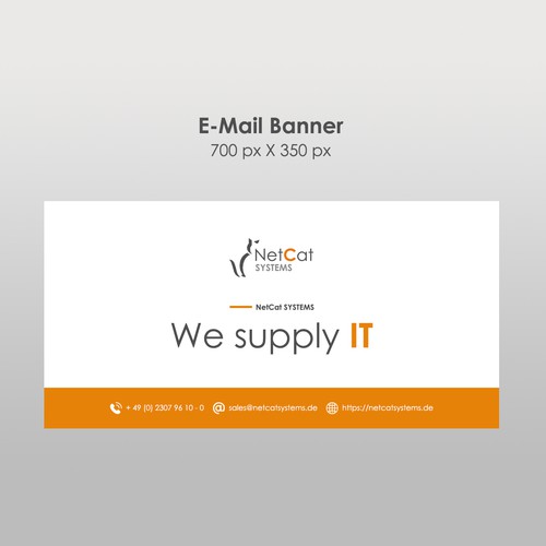 Need a e-mail banner design Design by Wisden