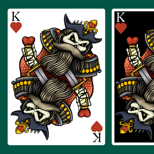 We want your artistic take on the King of Hearts playing card Design by Fafahrd Deustua