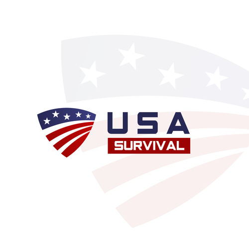 Please create a powerful logo showcasing American patriot virtues and citizen survival Design by The Dutta