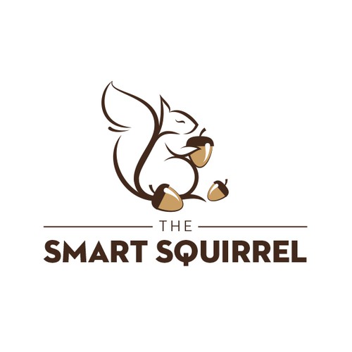 Please create a squirrel hugging a nut with a big soft tail. With many
