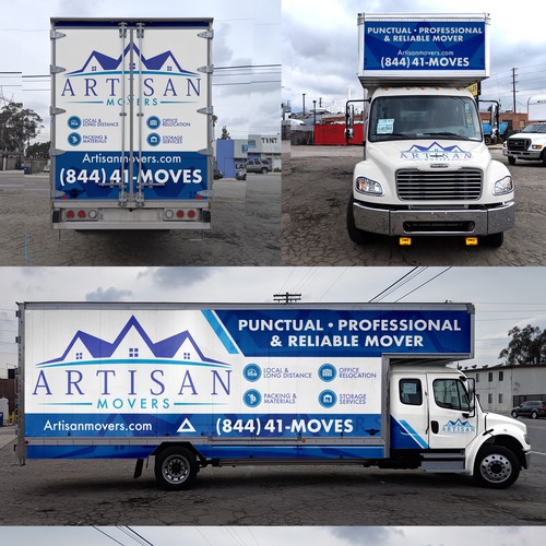 Moving company truck wrap Design by ssrihayak