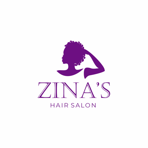 Showcase African Heritage and Glamour for Zina's Hair Salon Logo Diseño de Ok Lis