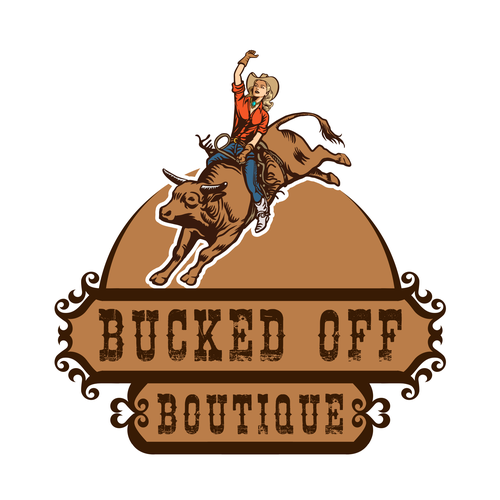 Western logo for a high end western Boutique Design by Rziko1