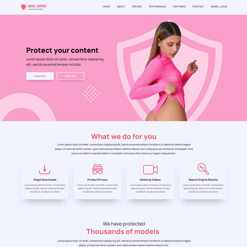 Simple landing page design, Landing page design contest