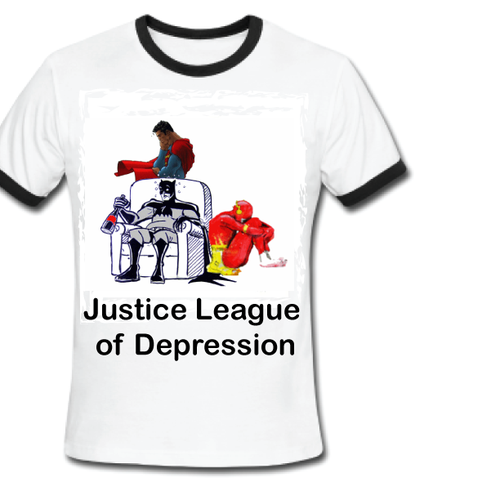 Total Tees: Justice League of Depression デザイン by Politikolog