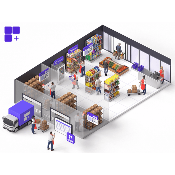 Isometric Retail Store Management Illustration