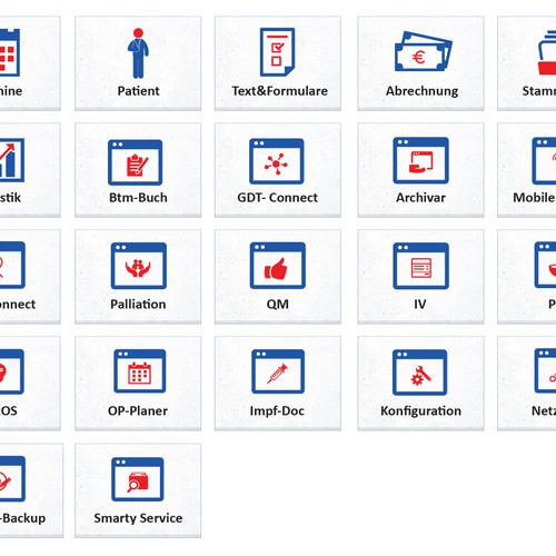 Create 22 software icons for medical software Design by artsemafey
