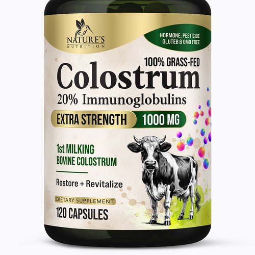 Powerful, Colostrum Design Needed for Nature's Nutrition Design by FreshApple@Michelle