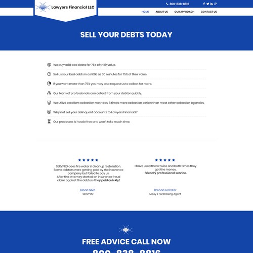 Debt Collection Website Design by Creative GS